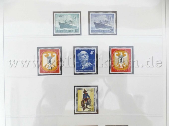 6 Briefmarken ohne Stempel