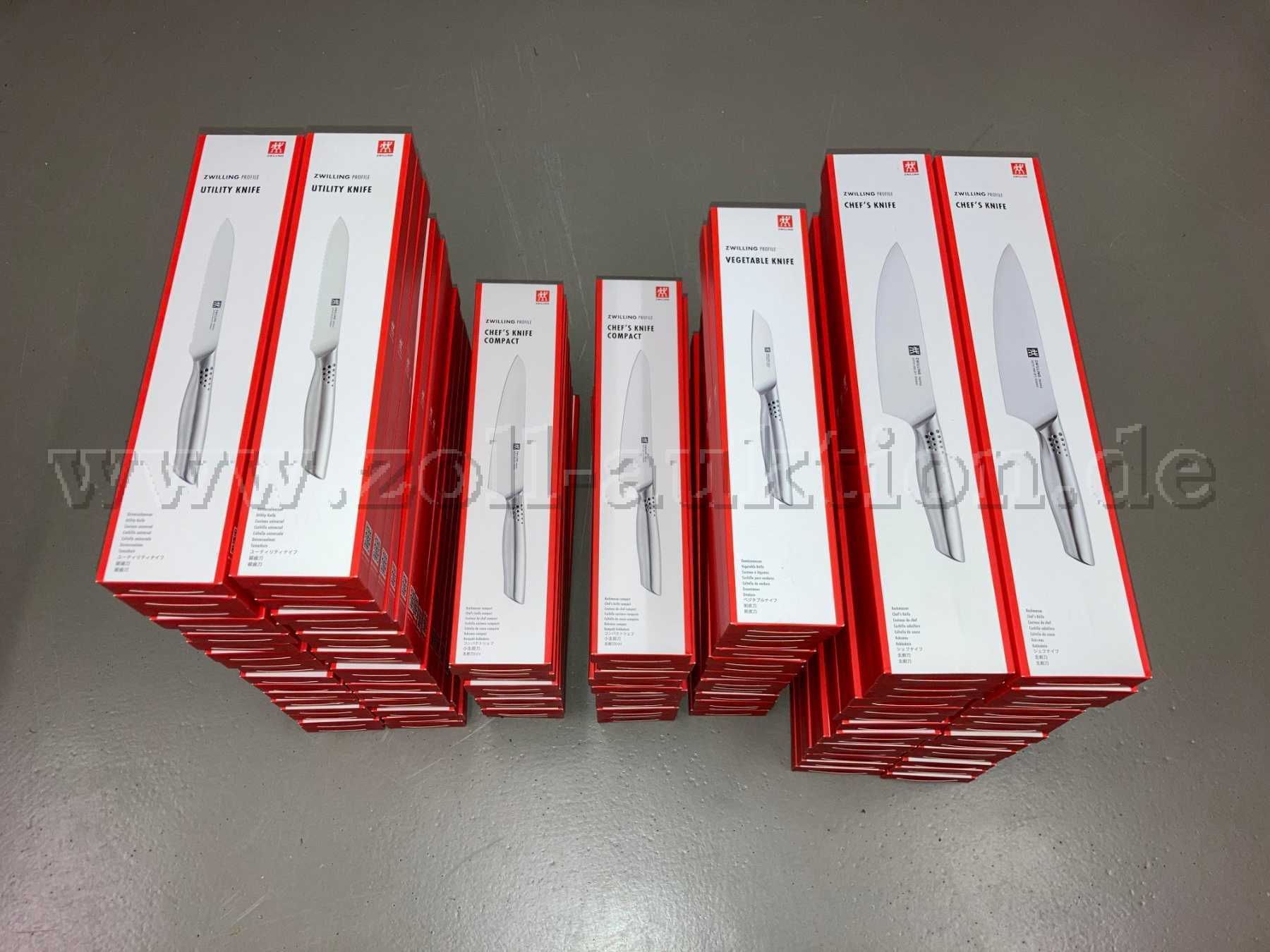 Übersichtsaufnahme Zwilling PROFILE Messer in OVP