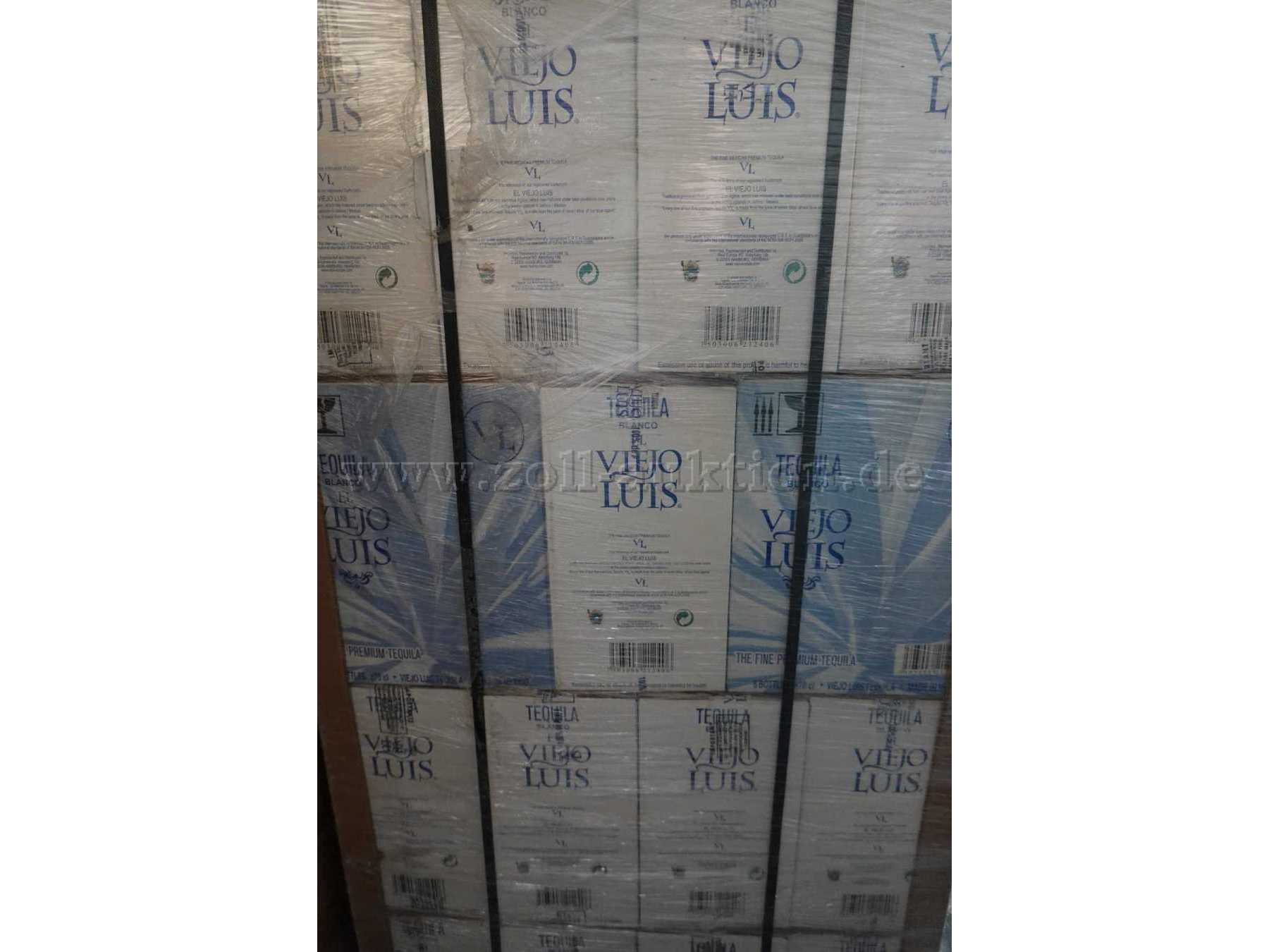Tequila Silver "El Viejo Luis" 0,7 Liter 38% Vol., verpackt auf
Paletten