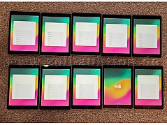10 iPads Front eingeschaltet