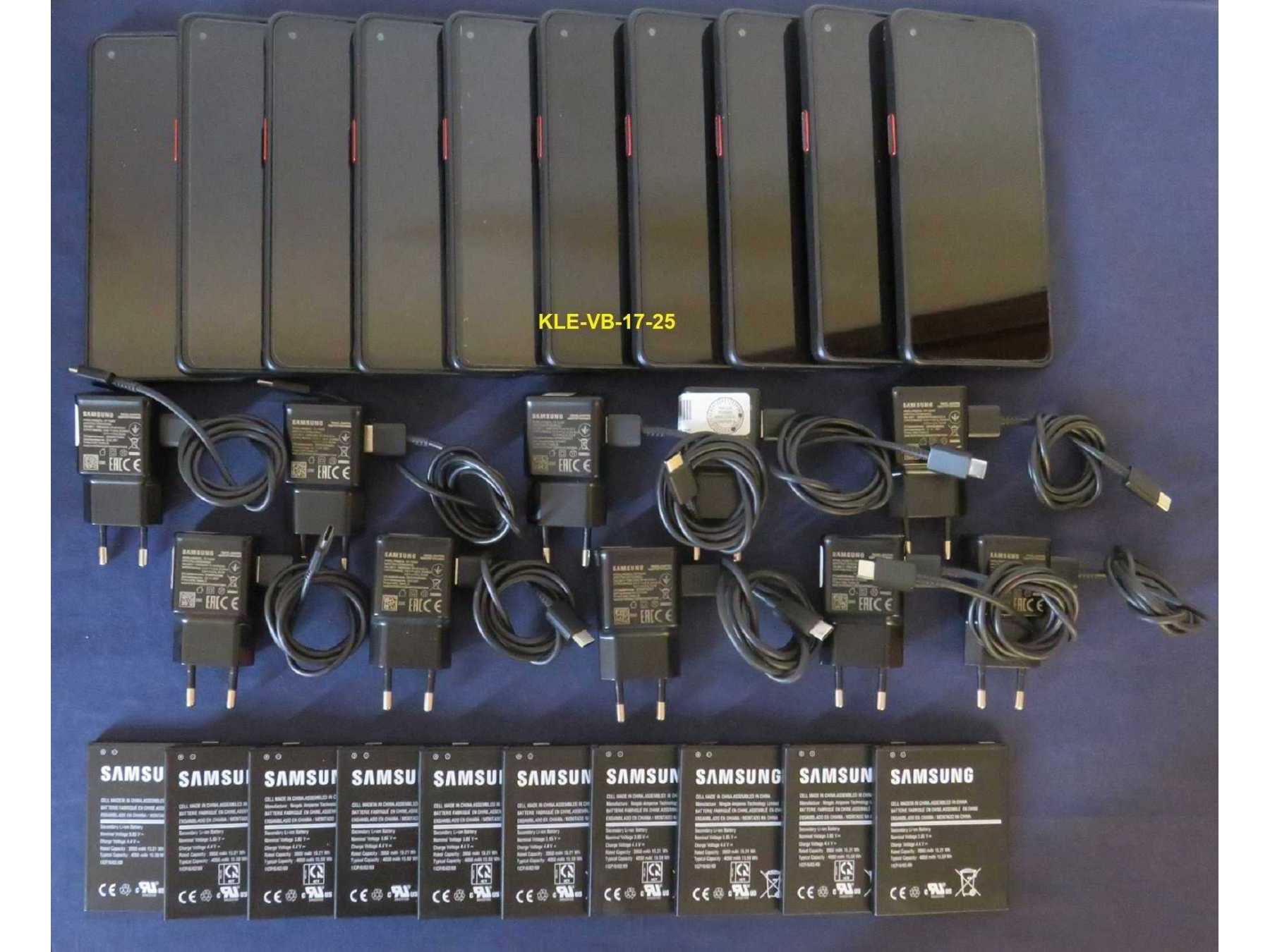 10 gebrauchte Handys Samsung Xcover Pro, 64 GB mit Adapter und Ersatz-Akku (Musterbild)