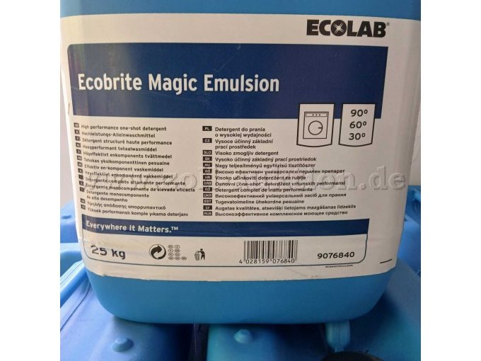 Ecobrite Magic Emulsion		
Hochleistungs – Alleinwaschmittel
2 Kanister a´25 kg