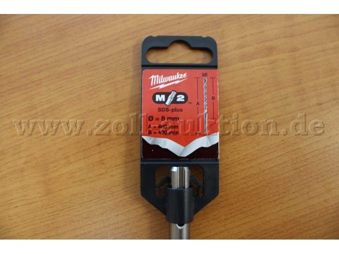 10 Milwaukee Hammerbohrer-M2-SDS-plus 8mm-400x460mm – foto 2 – kavel bij Zoll-Auktion, Aachen