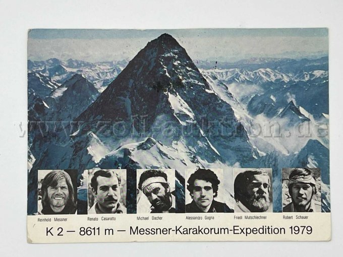 Postkarte Messner-Karakorum-Expedition