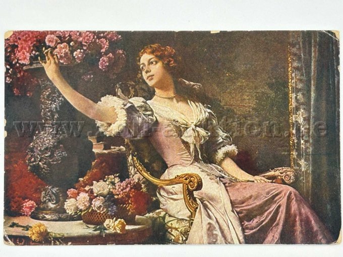 Postkarte Frau