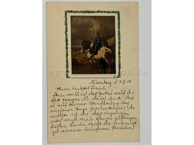 Postkarte Reiter