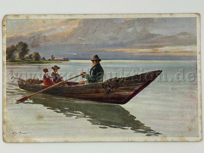 Postkarte Boot