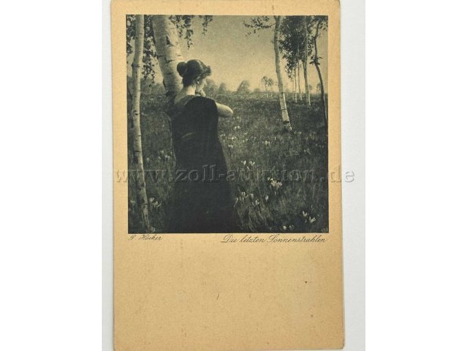 Postkarte Frau