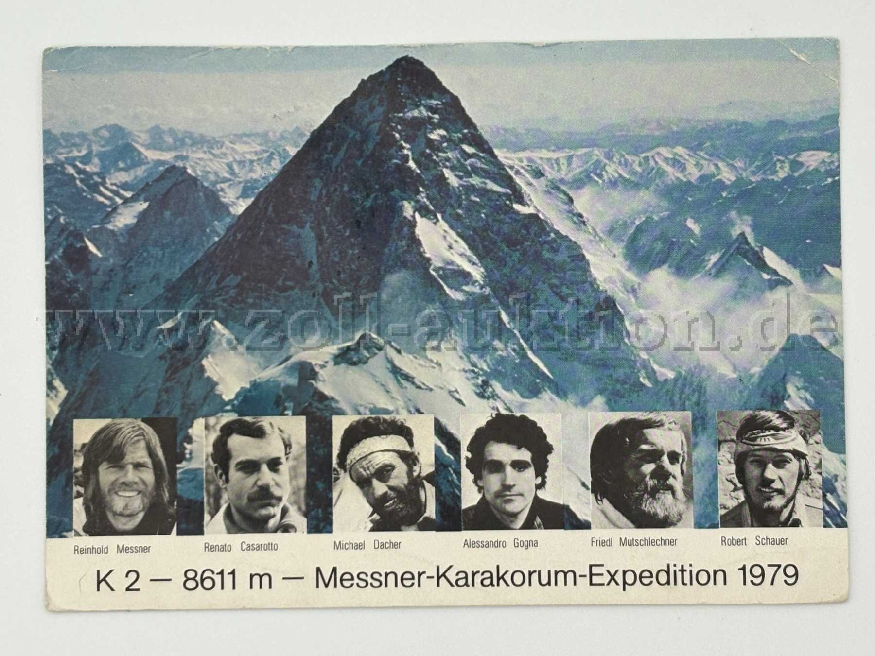 Postkarte Messner-Karakorum-Expedition