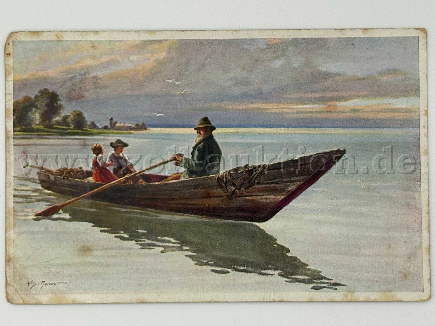 Postkarte Boot