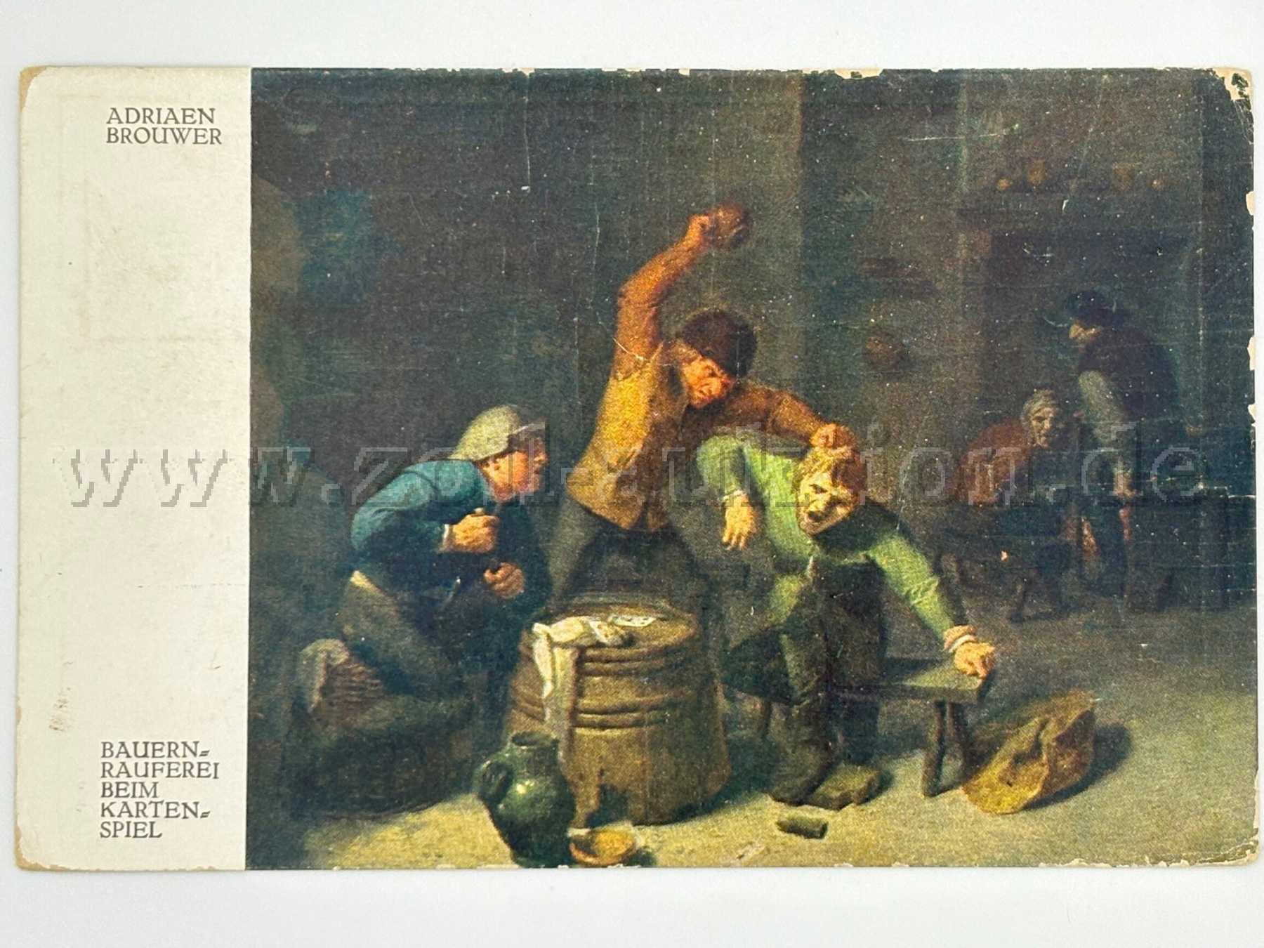 Postkarte Rauferei