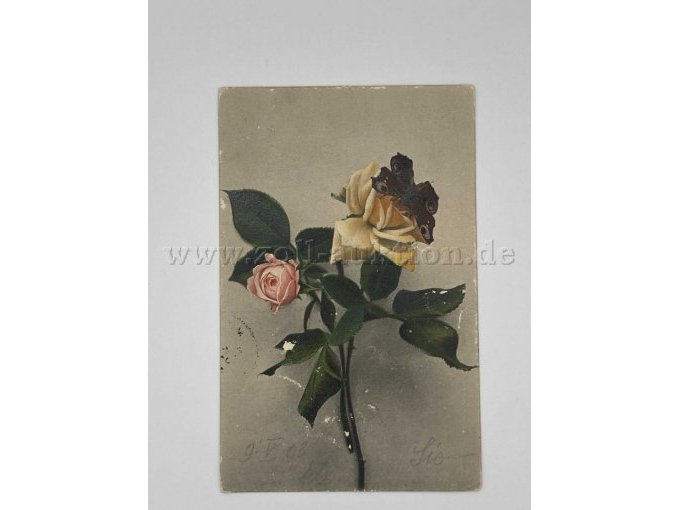 Blumen mit einem Schmetterling