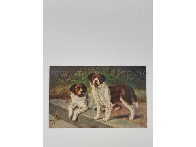 Postkarte 2
1 liegender Hund, 1 stehender Hund