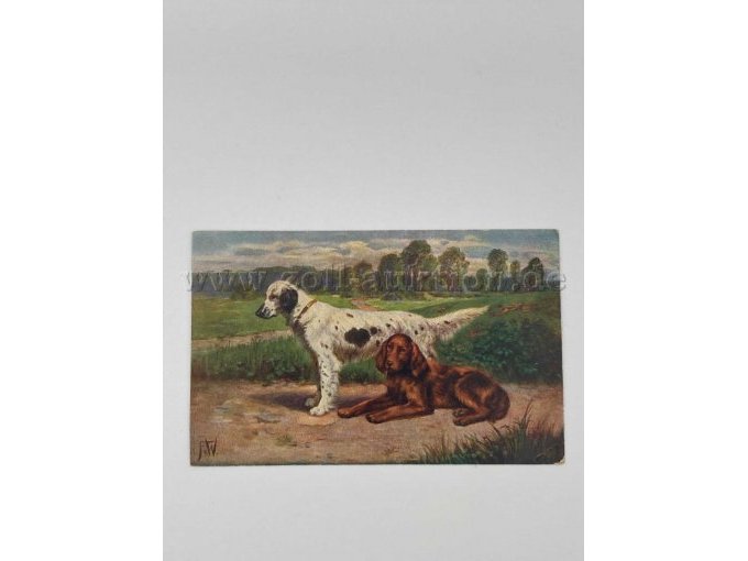Postkarte 7
1 stehender Hund, 1 liegender Hund