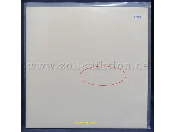 White Album mit eingeprägtem Druck "The BEATLES"