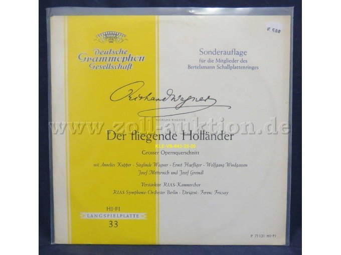 RIAS Symphonie-Orchester Berlin, Dirigent: Ferenc Fricsary / „Richard Wagner - Der fliegende Holländer“