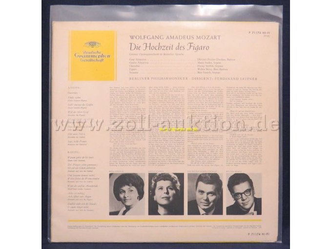 Berliner Philharmoniker, Dirigent: Ferdinand Leitner / „Die Hochzeit des Figaro“