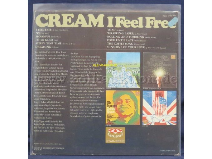 CREAM "I Feel Free"