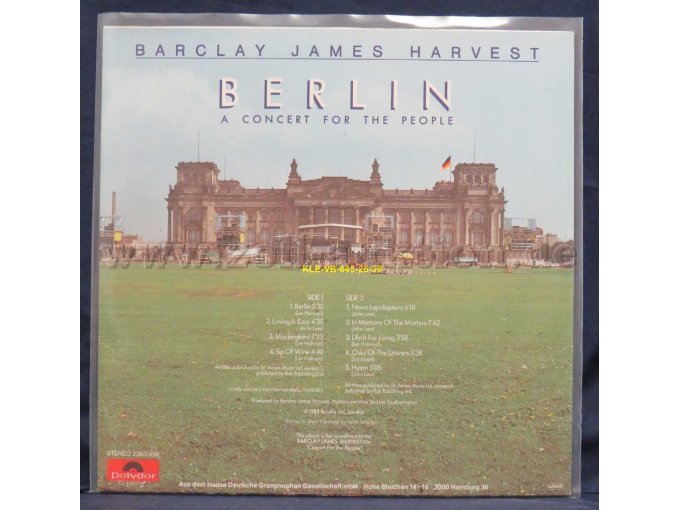 Barclay James Harvest "BERLIN A CONCERT FOR THE PEOPLE"
