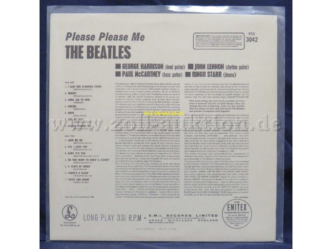 THE BEATLES "PLEASE, PLEASE ME"