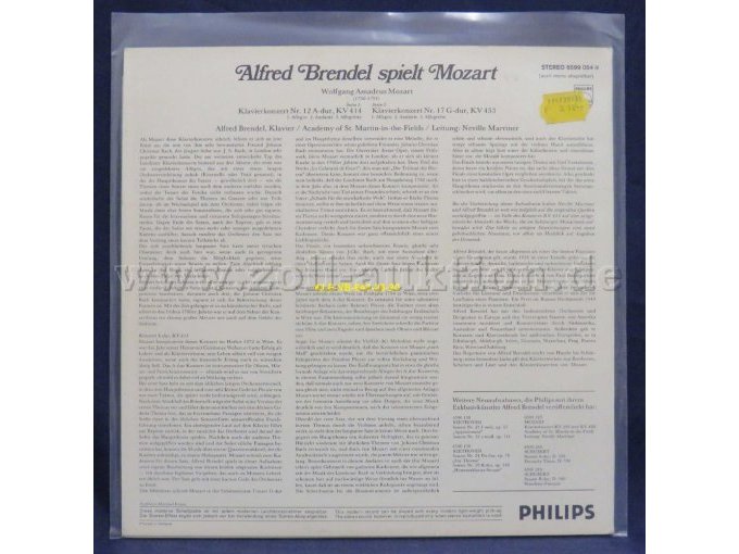 Alfred Brendel spielt Mozart „Klavierkonzerte KV 414 und KV 453 Academy of St. Martin-in-the-Fields Neville Marriner“