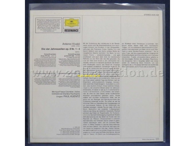 Antonio Vivaldi "DIE VIER JAHRESZEITEN“