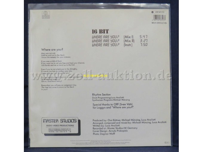 16 BIT  „WHERE ARE YOU?“