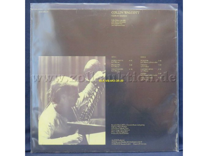 COLLIN WALCOTT JOHN ABERCROMBIE, DAVE HOLLAND, JACK DEJOHNETTE  „Cloud Dance“