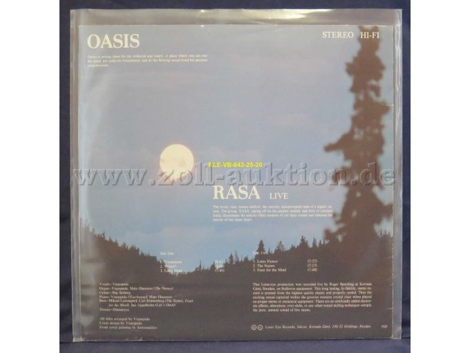 OASIS  „RASA“