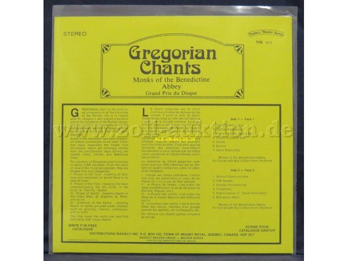 Monks of the Benedictine Abbey  „Gregorian Chants“