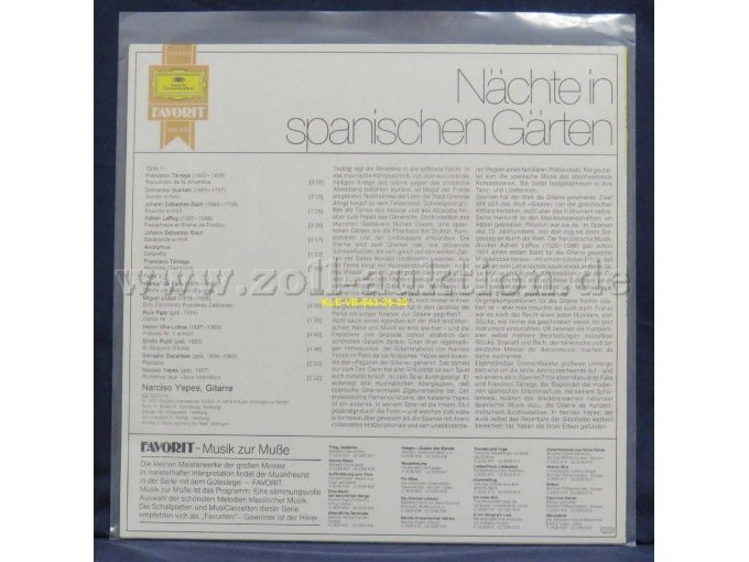 Narciso Yepes  „Nächte in spanischen Gärten“