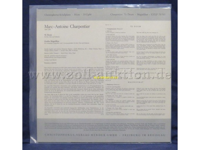 Marc-Antoine Charpentier  „Te Deum Großes Magnifikat für Soli, Chor und Orchester“