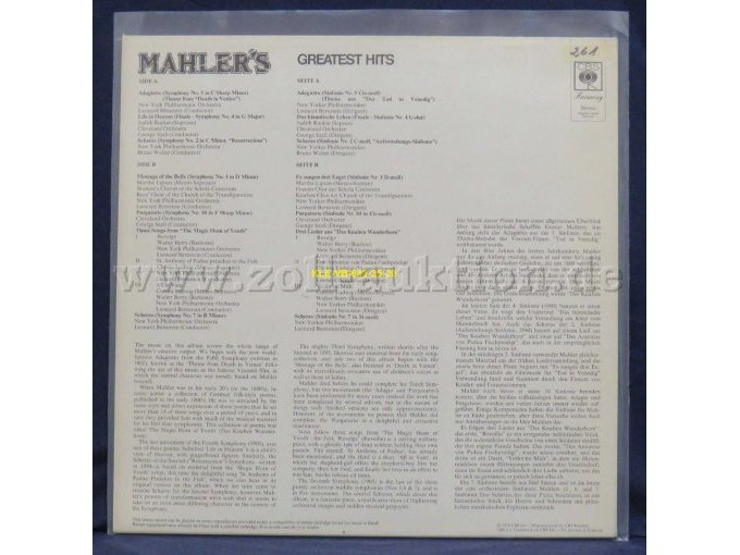 MAHLER  „MAHLERS GREATEST HITS“