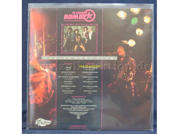 THE CHERRY BOMBZ / „Coming Down Slow“