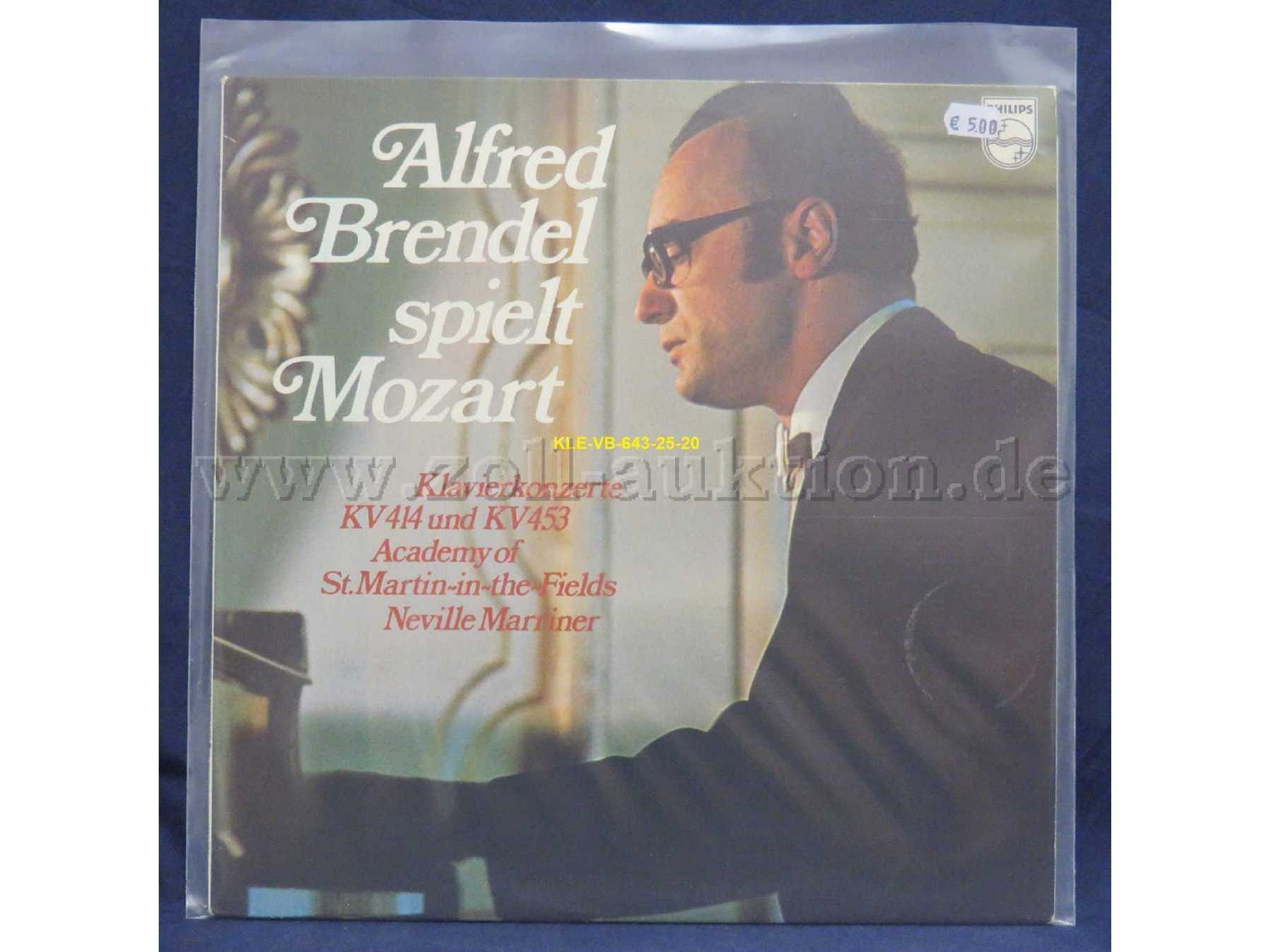 Alfred Brendel spielt Mozart „Klavierkonzerte KV 414 und KV 453 Academy of St. Martin-in-the-Fields Neville Marriner“