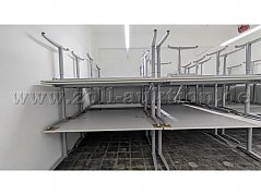 Tische eingelagert