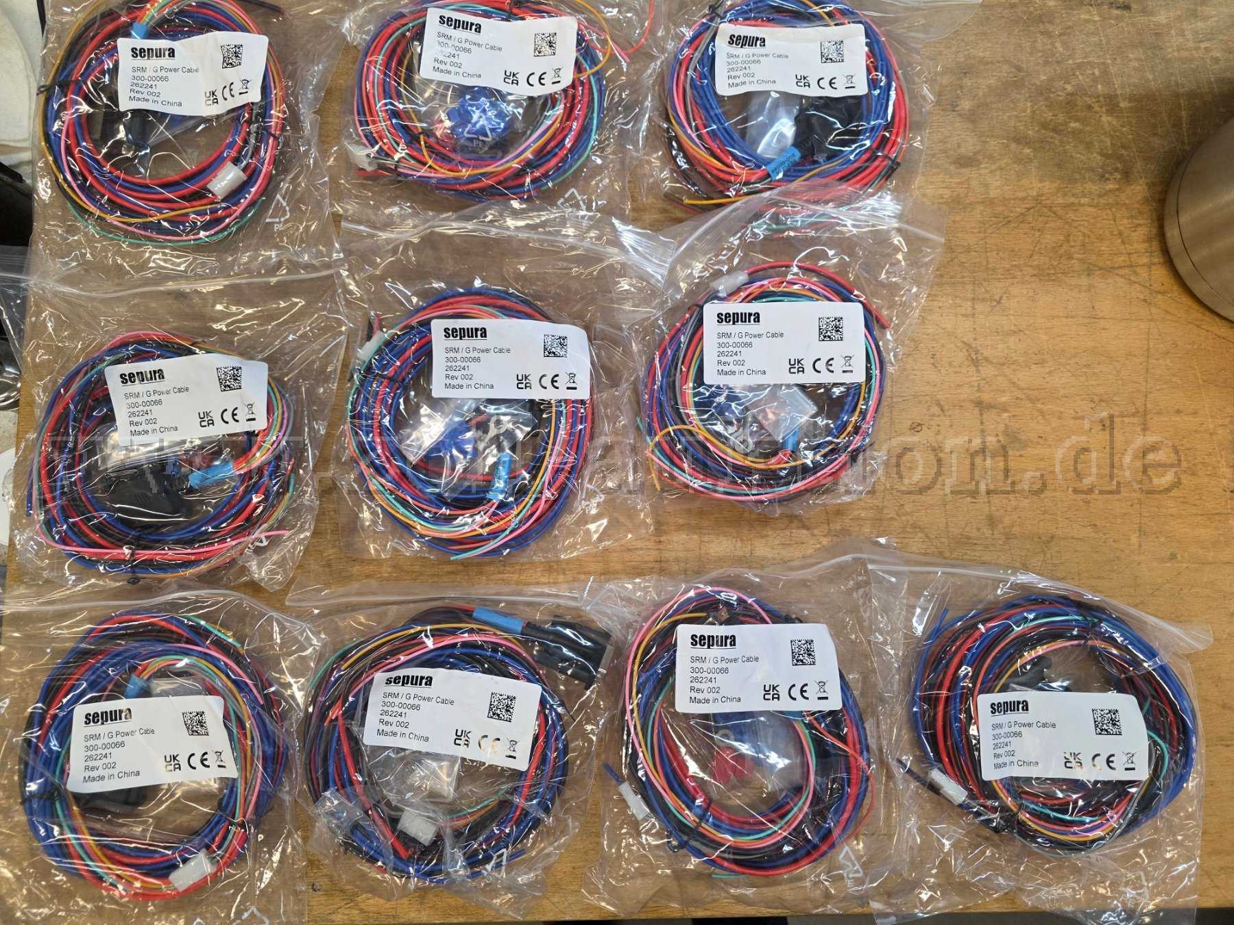 Gesamtansicht der Stromversorgungskabel