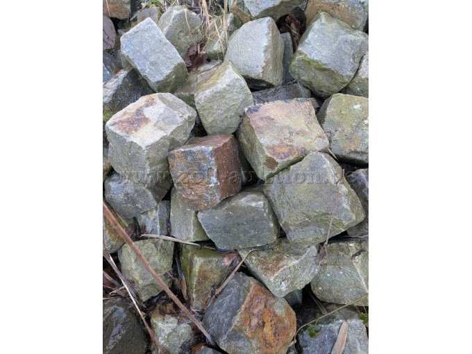 Nahansicht Natursteinpflaster, Farbmischung