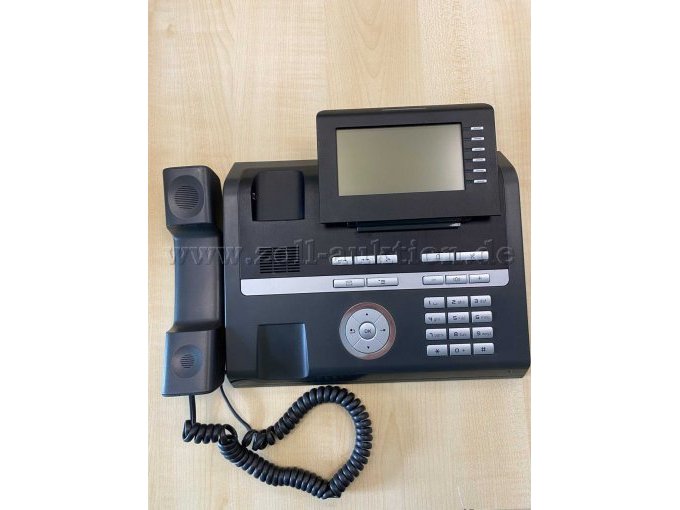 Beispielfoto eines der 10 Unify Telefone, Hörer sichtbar