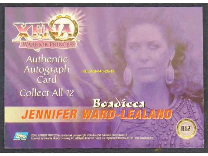 Jennifer Ward-Lealand -Boadicea- Rückseite