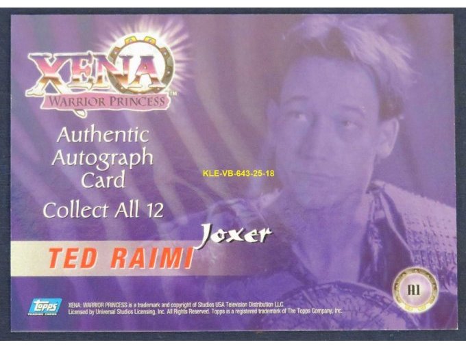 Ted Raimi -Joxer- Rückseite