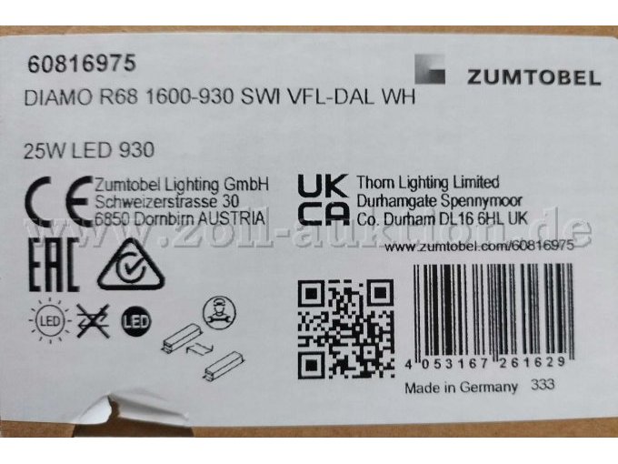 Typenschild Verpackung