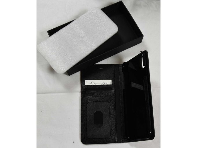 1 schwarze Flip-Side-Cover „Montblanc“ für iPhone XS Max- aufgeklappt