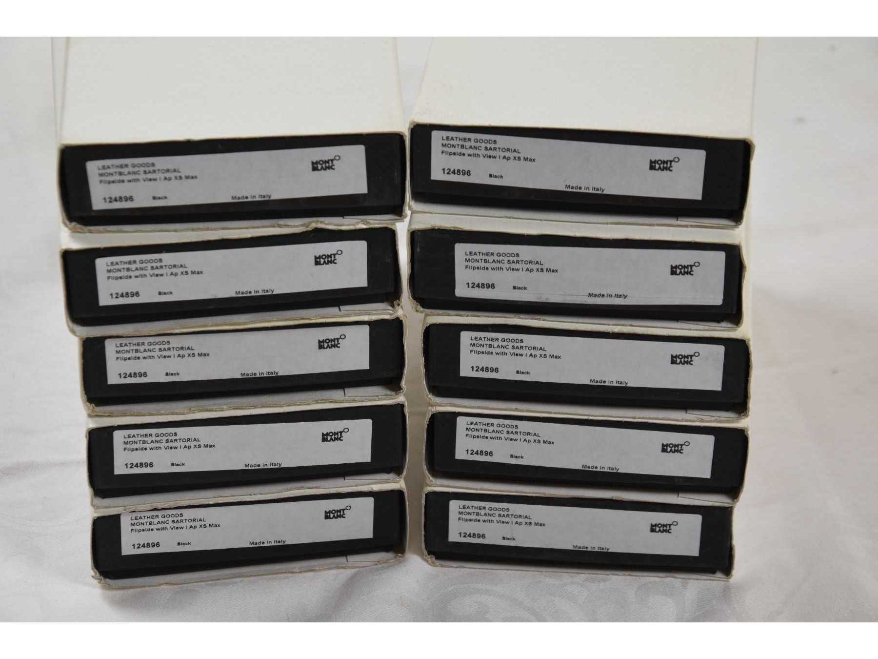 10 schwarze Flip-Side-Cover „Montblanc“ für iPhone XS Max