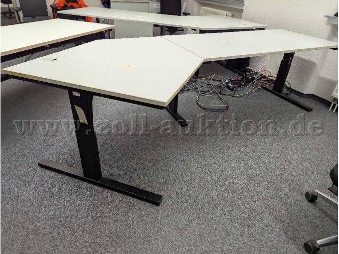 Schreibtischverkettung grau 160x80