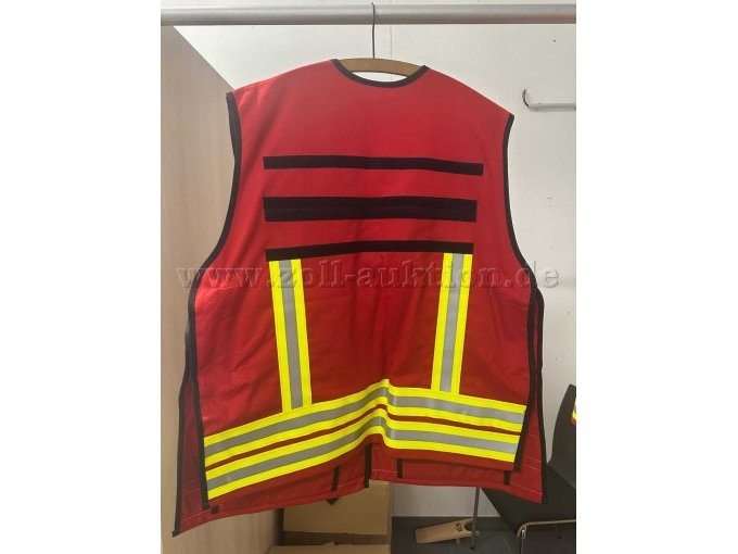 Schutzweste Rot hinten