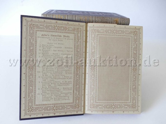 11 antiquarische Bände - Heinrich Heine´s Sämtliche Werke, 1885 – foto 5 – kavel bij Zoll-Auktion, Dresden