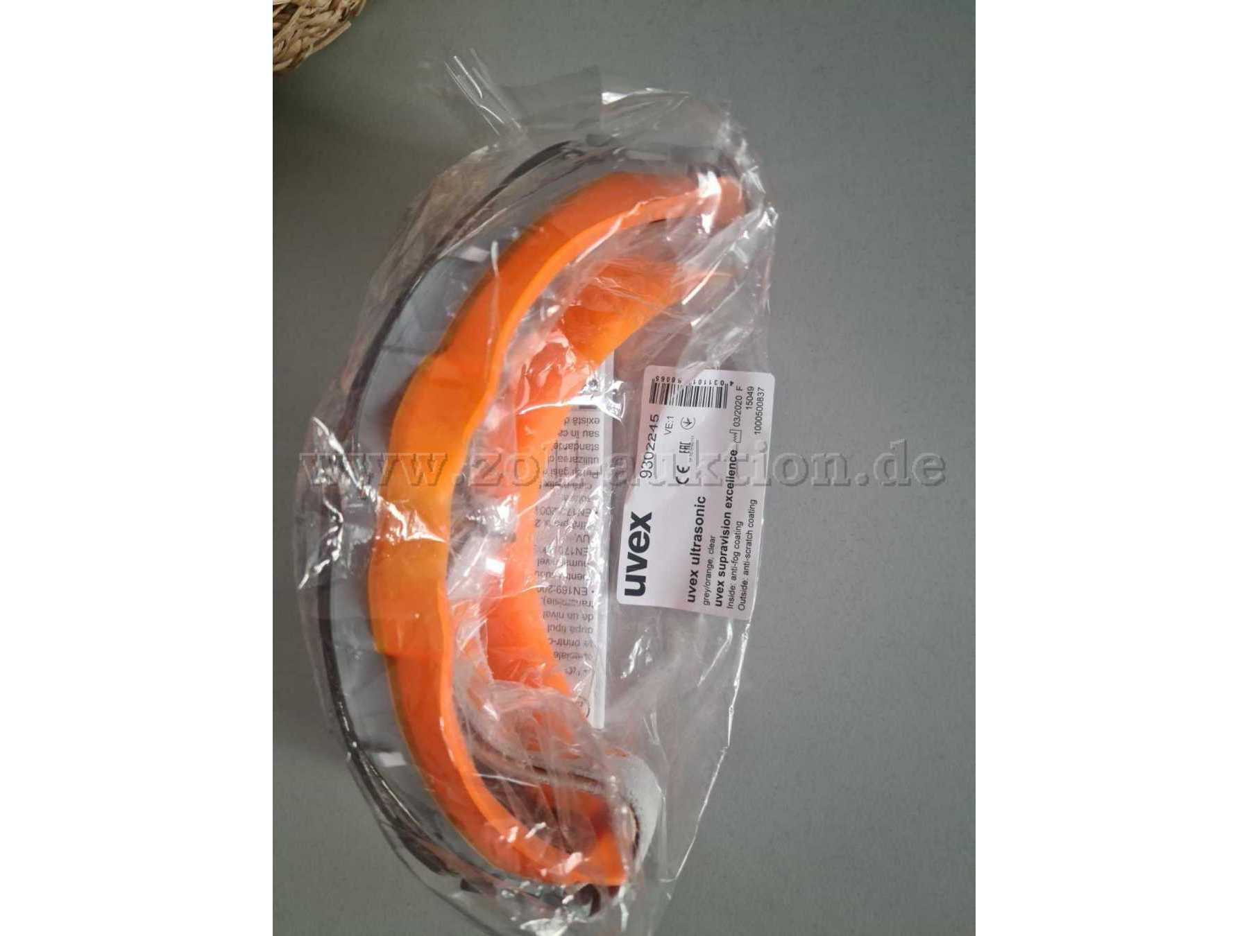 Uvex ultrasonic Vollsichtbrille-Schutzbrille
Farbe: Grau/ Orange