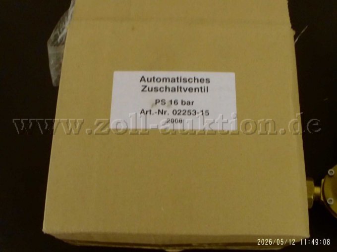 Karton mit GOK Zuschaltventil original Verpackung