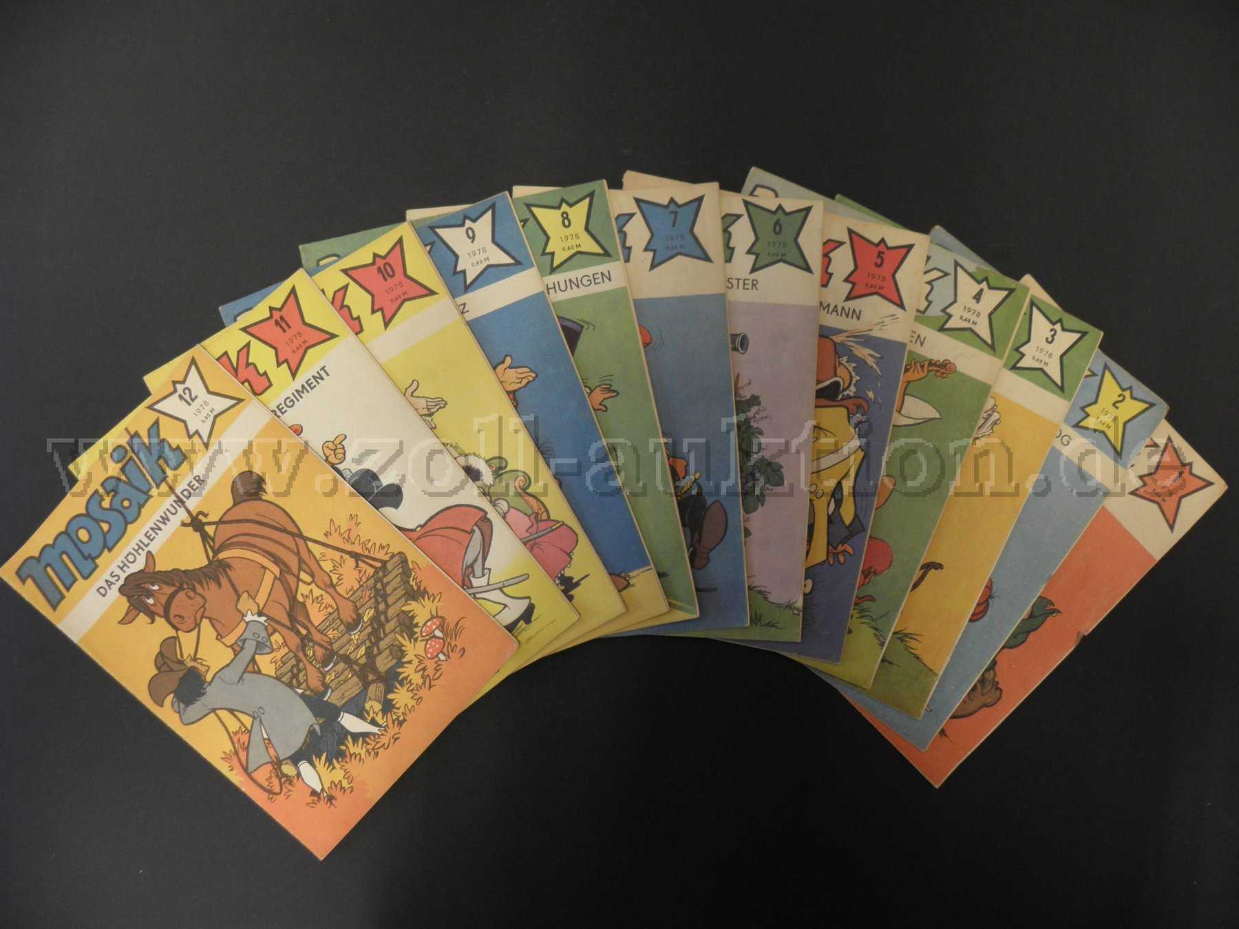 12 Mosaikhefte Abrafaxe Jahrgang 1978